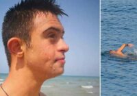 Puisis ar dauna sindroma riskēja ar savu dzīvību, lai glābtu jūrā slīkstošu meiteni. Vienā vārdā sakot – varonis!